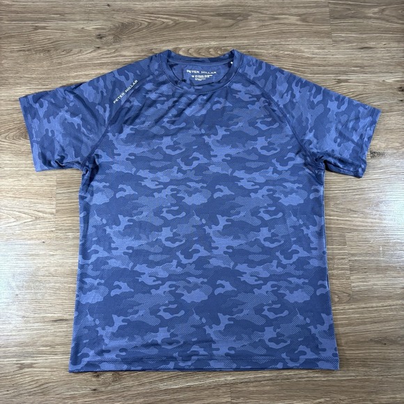 Peter Millar T-Shirt Men's Medium Aurora Performance Crown Sport Active Camo - Picture 1 of 5